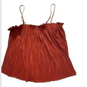 Madewell Straight Neck Ruffle Sleeveless Shirt